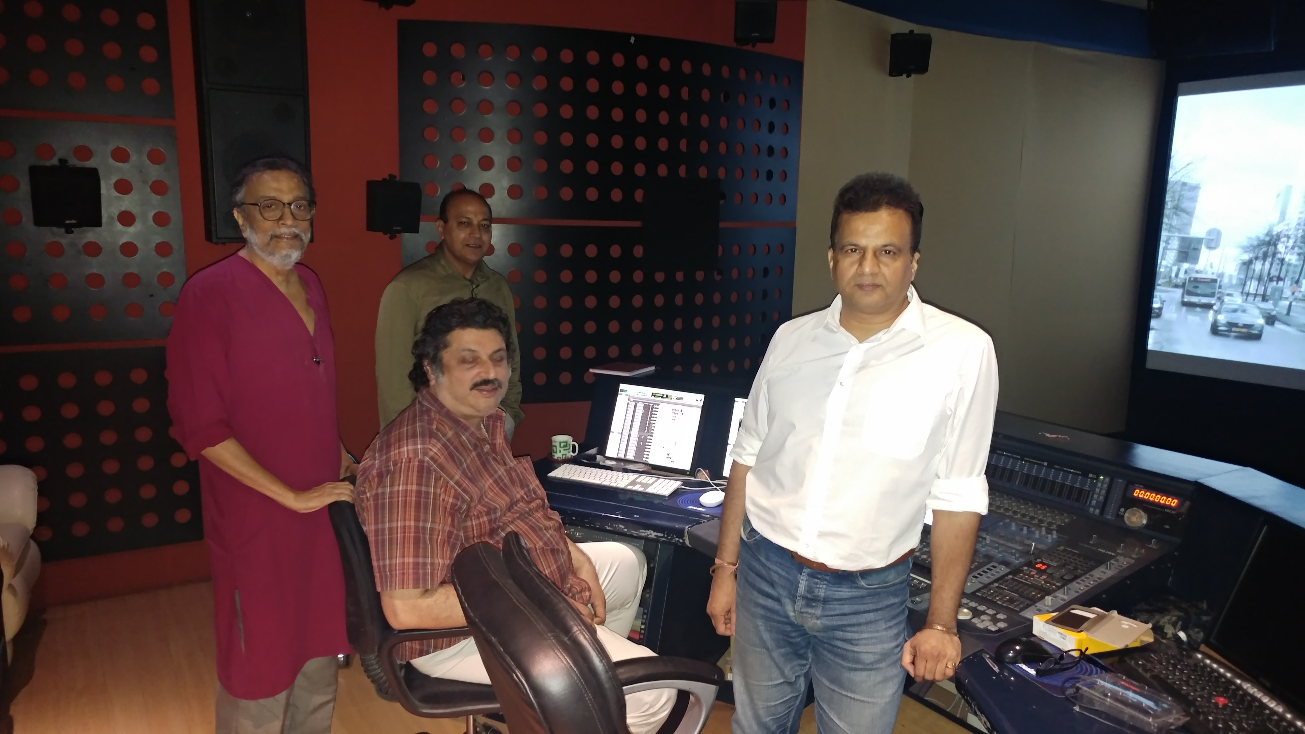 Apna Media Group in a sound studio in Mumbai